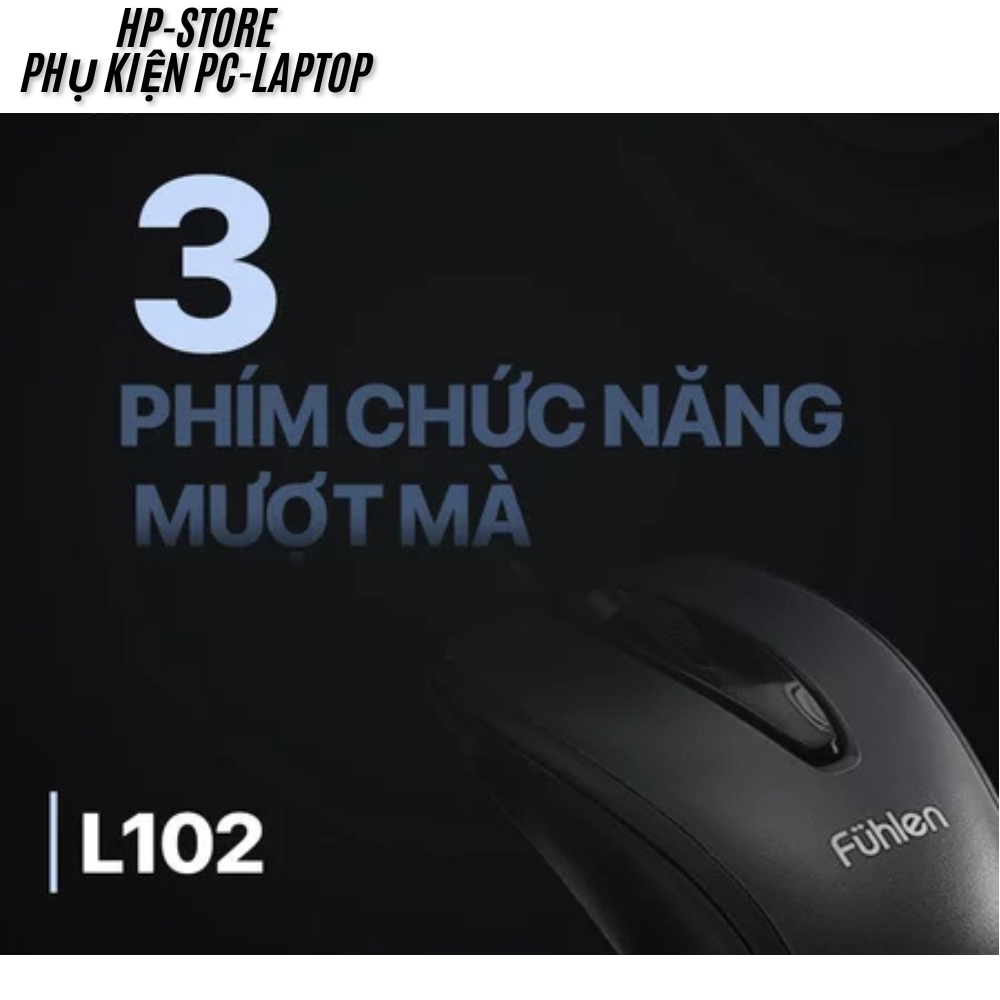 Combo Chuột Có Dây Fuhlen L102+Lót Razer - 1000 DPI Optical USB Dùng Cho Máy Tính Văn Phòng, BH 12T