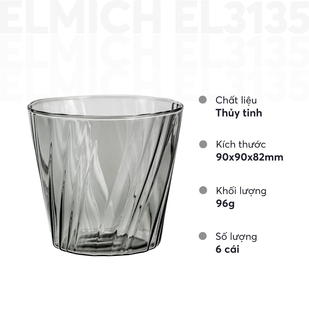 Bộ bình nước thủy tinh kèm 6 cốc Elmich EL3135
