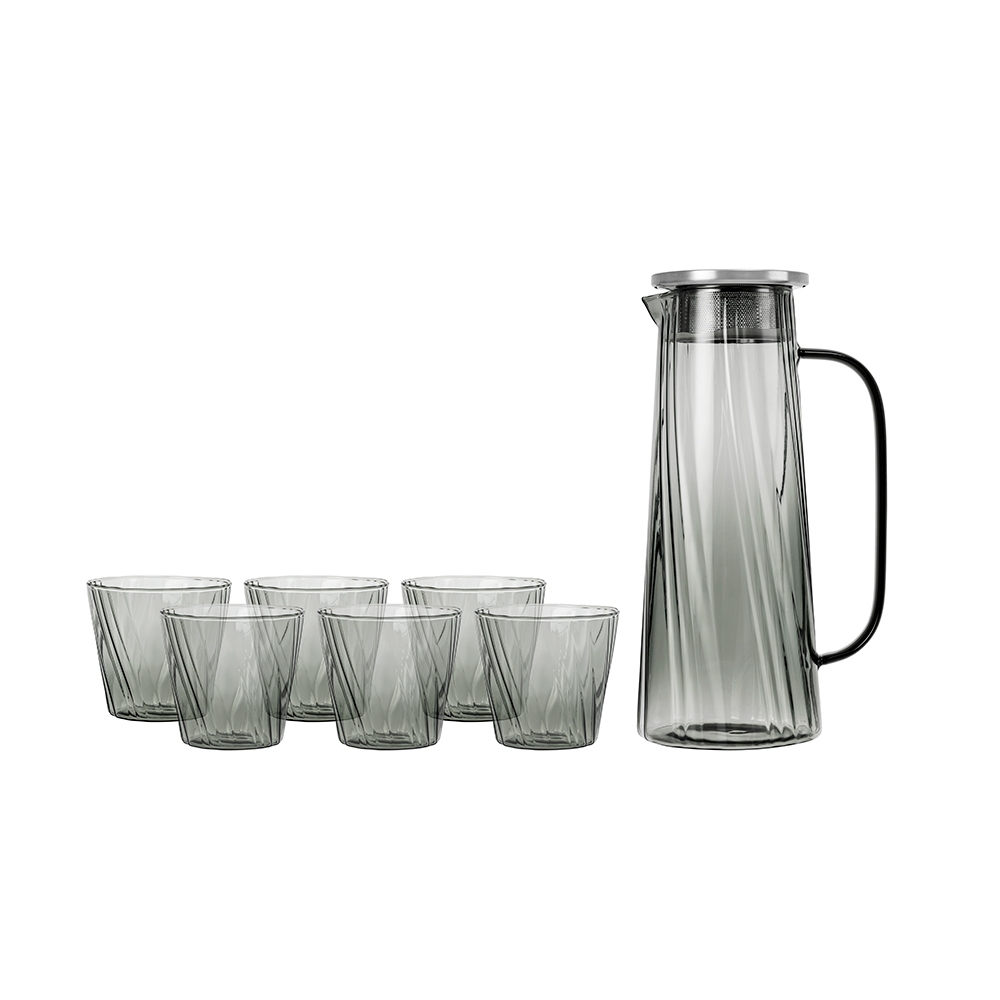 Bộ bình nước thủy tinh kèm 6 cốc Elmich EL3135