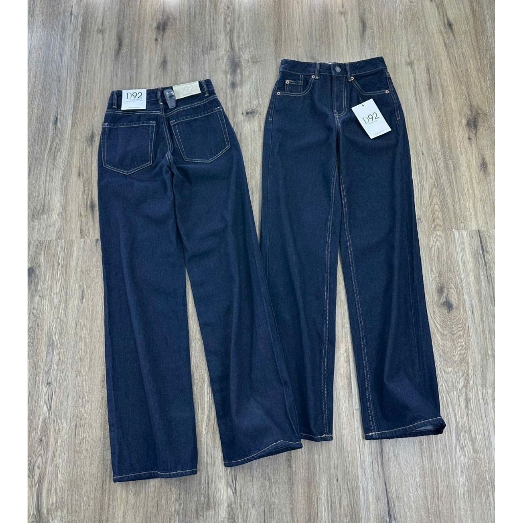 (BomoHouse) Quần jean ống suông form rộng nữ Str@ Cambo bigsize dư xịn