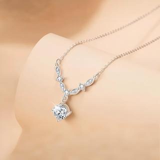 Dây chuyền nữ đính đá zirconia lấp lánh-Chất liệu titan thép không gỉ-Kiểu dáng trẻ trung thanh lịch