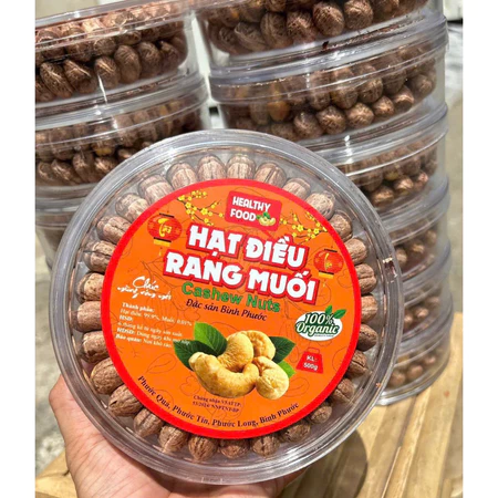 Hạt Điều Xếp Hoa Loại ViP hộp 500gr - Hàng đẹp từng hạt