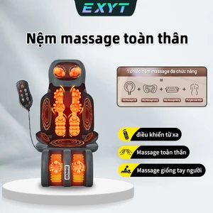 EXYT Đệm massage lưng túi khí 3D - Massage sâu cổ vai lưng eo mông đùi chân, 3 cấp độ lực, sưởi hồng ngoại, kèm remote