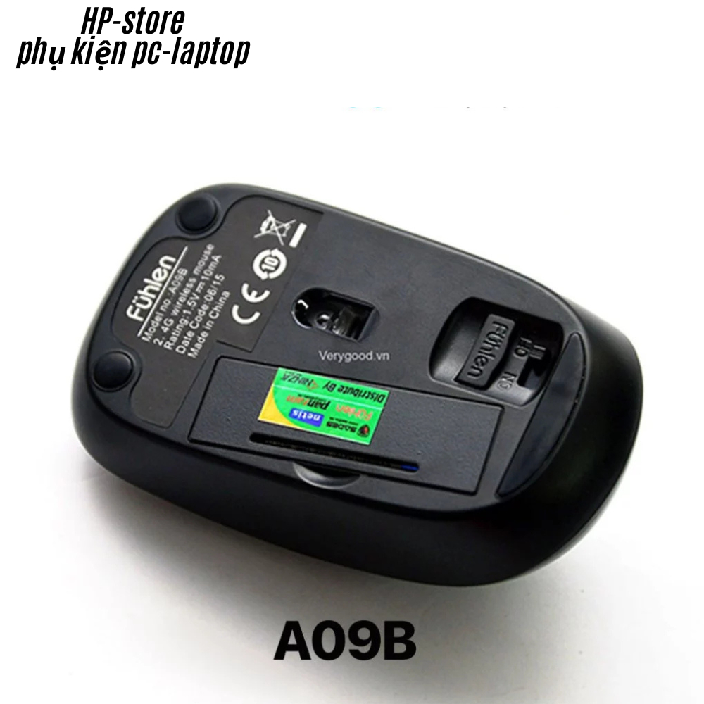 Chuột Không Dây Fuhlen A09b, Độ Nhạy Cao 1000 DPI, Kết Nối USB 10m, Phù Hợp Laptop/PC,BH 12T