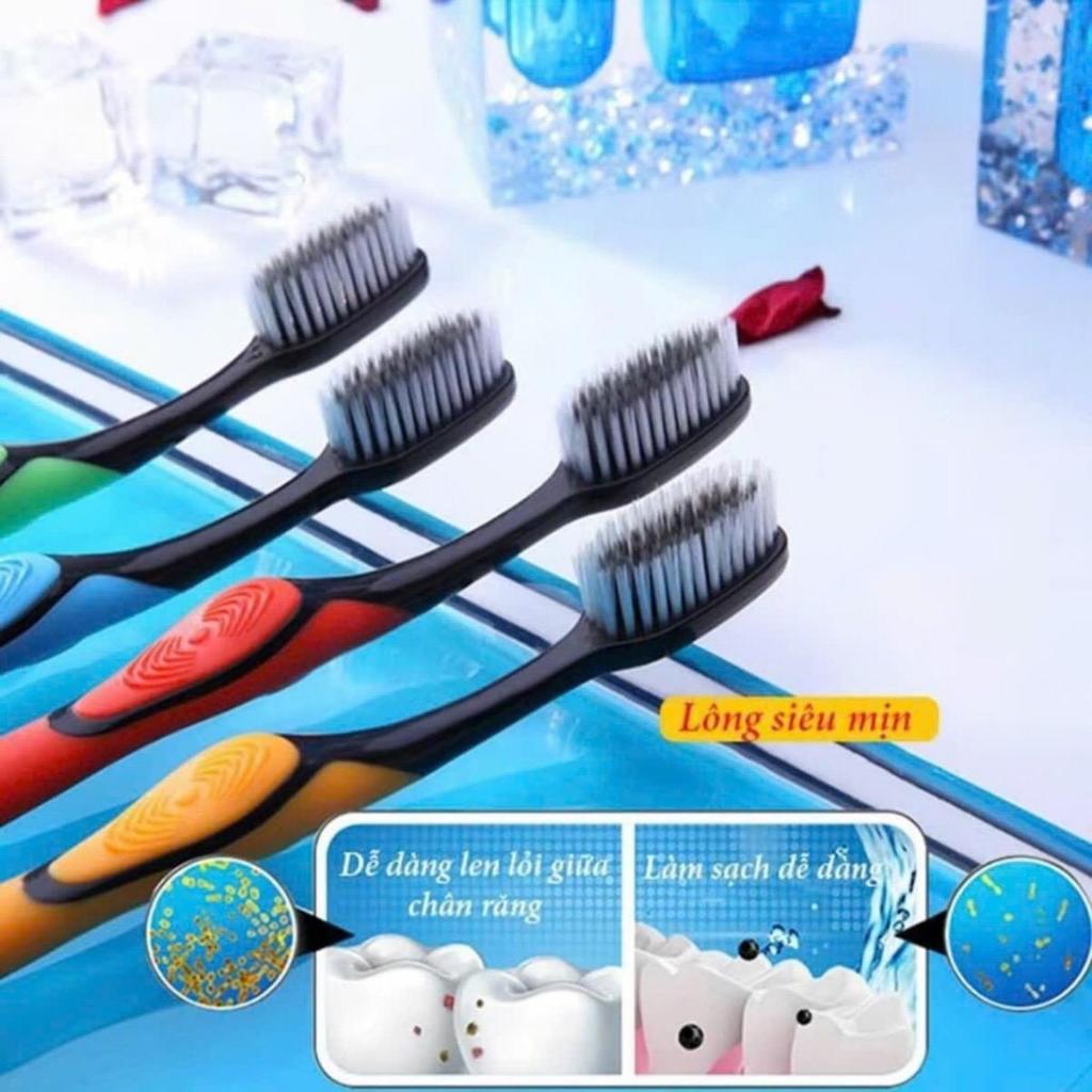 COMBO 10 Bàn Chải Đánh Răng Than Tre Bàn Chải Đánh Răng  Thiết Kế Chắc Chắn Độ Bền Cao Lông Mềm Dễ Dàng Làm Sạch Răn
