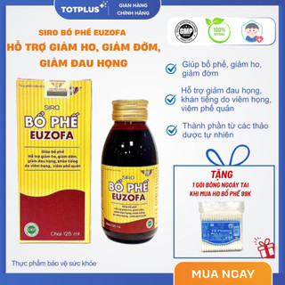 Siro Bổ Phế Euzofa 125ml – Hỗ Trợ Giảm Ho, Giảm Đờm, Dịu Họng