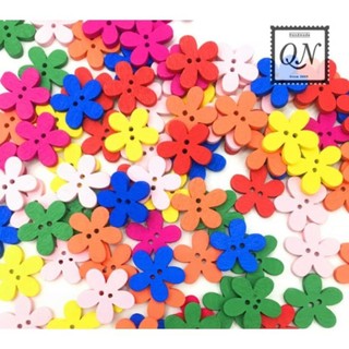 15 - 20 cúc áo gỗ hình hoa, tim, tròn...