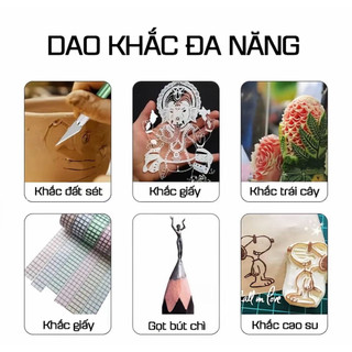 (Dao 4 chấu)Dao cắt giấy cán nhôm tỉa washi unbox cắt tỉa cây cảnh dao 4 chấu chắc chắn