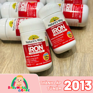 Nature’s Way High Strength Iron + Vitamin C & B12 30 Viên Babymall & Care