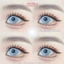 Lens mắt Agnes Gray màu xám trắng halloween - size vừa, thương hiệu Babiee Hàn Quốc, hsd 12 tháng