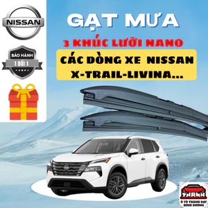Gạt Mưa Ô Tô NISSAN XTRAIL, NAVARA, SUNNY, ALMERA, TEANA ...Lưỡi Silicon NANO Gạt Sạch Êm. NS 3 K