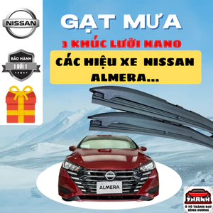 Gạt Mưa Ô Tô NISSAN ALMERA, XTRAIL, NAVARA, SUNNY, TEANA ...Lưỡi Silicon NANO Gạt Sạch Êm. NS 3 K