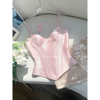 [HAN’S STORE] SET ÁO CORSET TRÁNG GƯƠNG KÈM CHÂN VÁY KIM SA ( ẢNH THẬT )