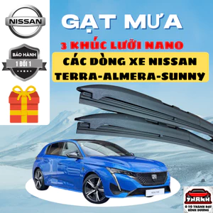 Gạt Mưa Ô Tô NISSAN TERRA, NAVARA, SUNNY, XTRAIL, ALMERA ...Lưỡi Silicon NANO Gạt Sạch Êm. 3 K