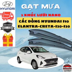 Gạt Mưa Ô Tô HYUNDAI i10, i20, ELANTRA, ACCENT, SANTAFE, CRETA, PORTER... Lưỡi Silicon Gạt Sạch. 3K