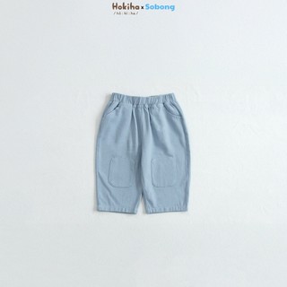 Quần kaki dài đáp gối phong cách Hàn Quốc cho bé trai, bé gái Hokiha vải kaki mềm, thoáng mát size 8-17kg NQ02