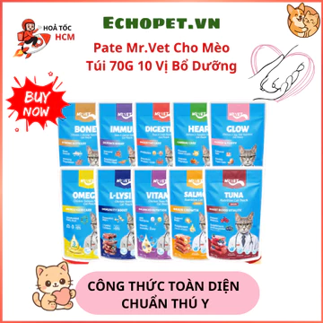 Pate MR.VET 70g, Thức Ăn Ướt Cho Mèo | Pate Mr.vet Cho Mèo Mọi Lứa Tuổi | Pate Mr Vet | Pate Mèo
