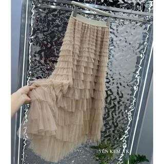 Set áo ren mix chân váy lưới tầng có tách lẻ siêu đẹp sang chảnh cao cấp tiểu thư ngọt ngào xinh đẹp - Baotrang.clothes