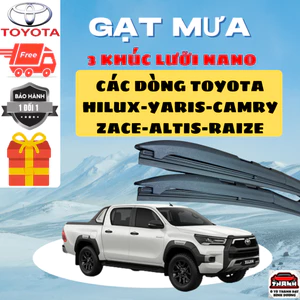 Gạt Mưa Ô Tô Các Dòng Xe TOYOTA HILUX ,RAIZE, INNOVA, FORTUNER, ALTIS, CAMRY, YARIS, AVANDA, Silicon Nano Gạt Sạch Êm.