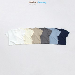 Áo thun cộc tay cotton cho bé trai, bé gái Hokiha vải cotton bozip mềm mại, thoáng mát size 8-17kg A26