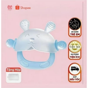 Gặm Nướu Cho Bé Xỏ Tay , giảm ngứa nướu hiệu quả, Chất Liệu Silicone Dễ Thương Siêu Mềm An Toàn Cho Trẻ Sơ Sinh