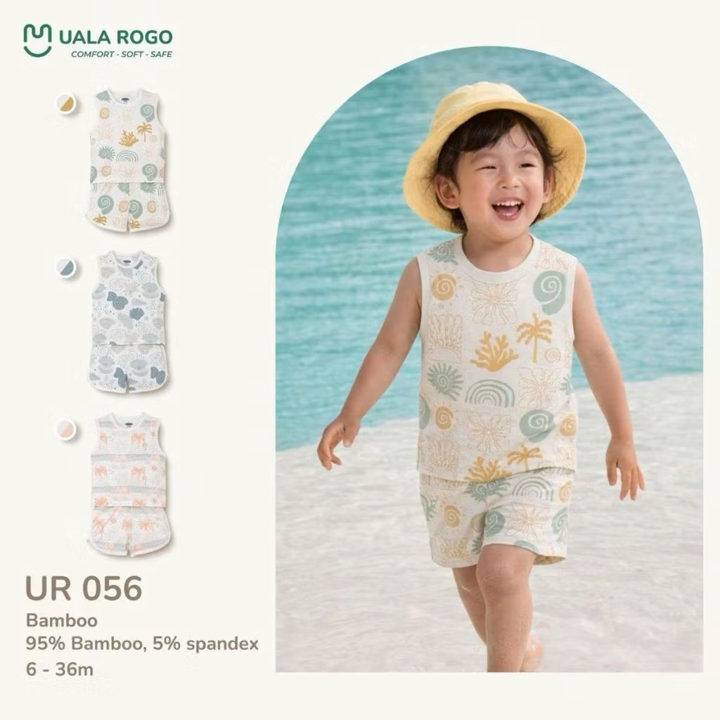 (6,5-16kg, 6-36M) Bộ Ba Lỗ Thoáng Mát Uala Rogo Cho Bé UR067 UR498 UR2192 UR056 UR055 UR068 UR072