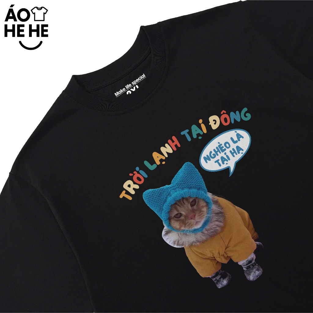 Áo In Chữ Hài Hước Nghèo Là Tại Hạ Câu Nói Text Hài Form Rộng Cotton In Theo Yêu Cầu