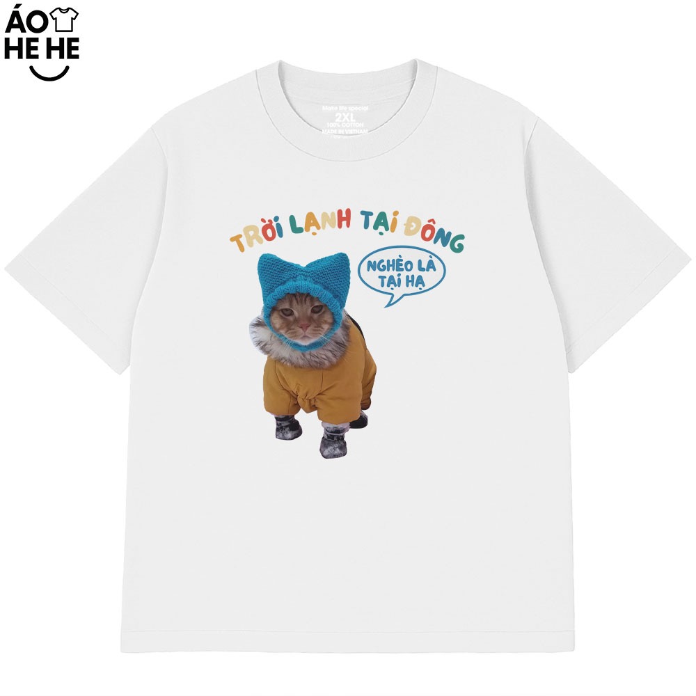 Áo In Chữ Hài Hước Nghèo Là Tại Hạ Câu Nói Text Hài Form Rộng Cotton In Theo Yêu Cầu