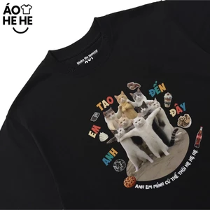 Áo Thun In Chữ Hài Hước Anh Em Tao Đến Đây Câu Nói Text Hài Form Rộng Cotton In Theo Yêu Cầu