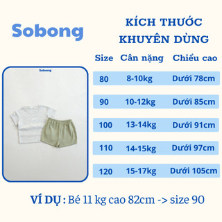 Bộ quần áo cộc tay may tag phối màu cho bé trai, bé gái Hokiha vải cotton bozip mềm mại, thoáng mát size 8-17kg BB18