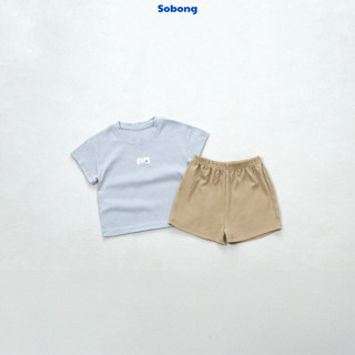 Bộ quần áo cộc tay may tag phối màu cho bé trai, bé gái Hokiha vải cotton bozip mềm mại, thoáng mát size 8-17kg BB18
