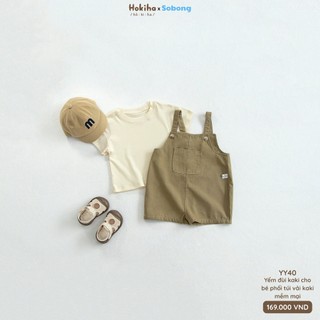 Yếm đùi kaki cho bé trai bé gái phong cách Hàn Hokiha x Sobong vải kaki mềm mại, thoáng khí size 8-17kg YY40