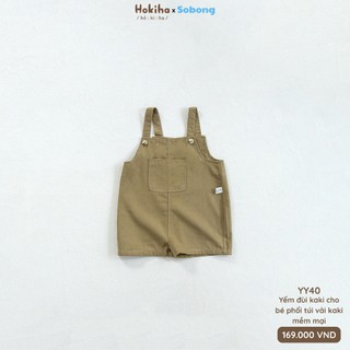 Yếm đùi kaki cho bé trai bé gái phong cách Hàn Hokiha x Sobong vải kaki mềm mại, thoáng khí size 8-17kg YY40