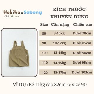 Yếm đùi kaki cho bé trai bé gái phong cách Hàn Hokiha x Sobong vải kaki mềm mại, thoáng khí size 8-17kg YY40