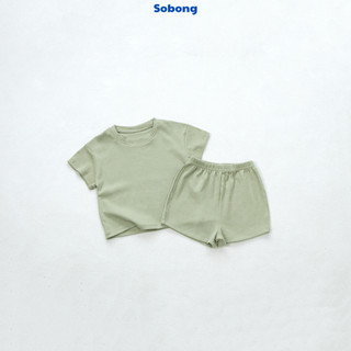 Bộ quần áo cộc tay trơn cho bé trai, bé gái Hokiha vải cotton bozip mềm mại, thoáng mát size 8-17kg BB17