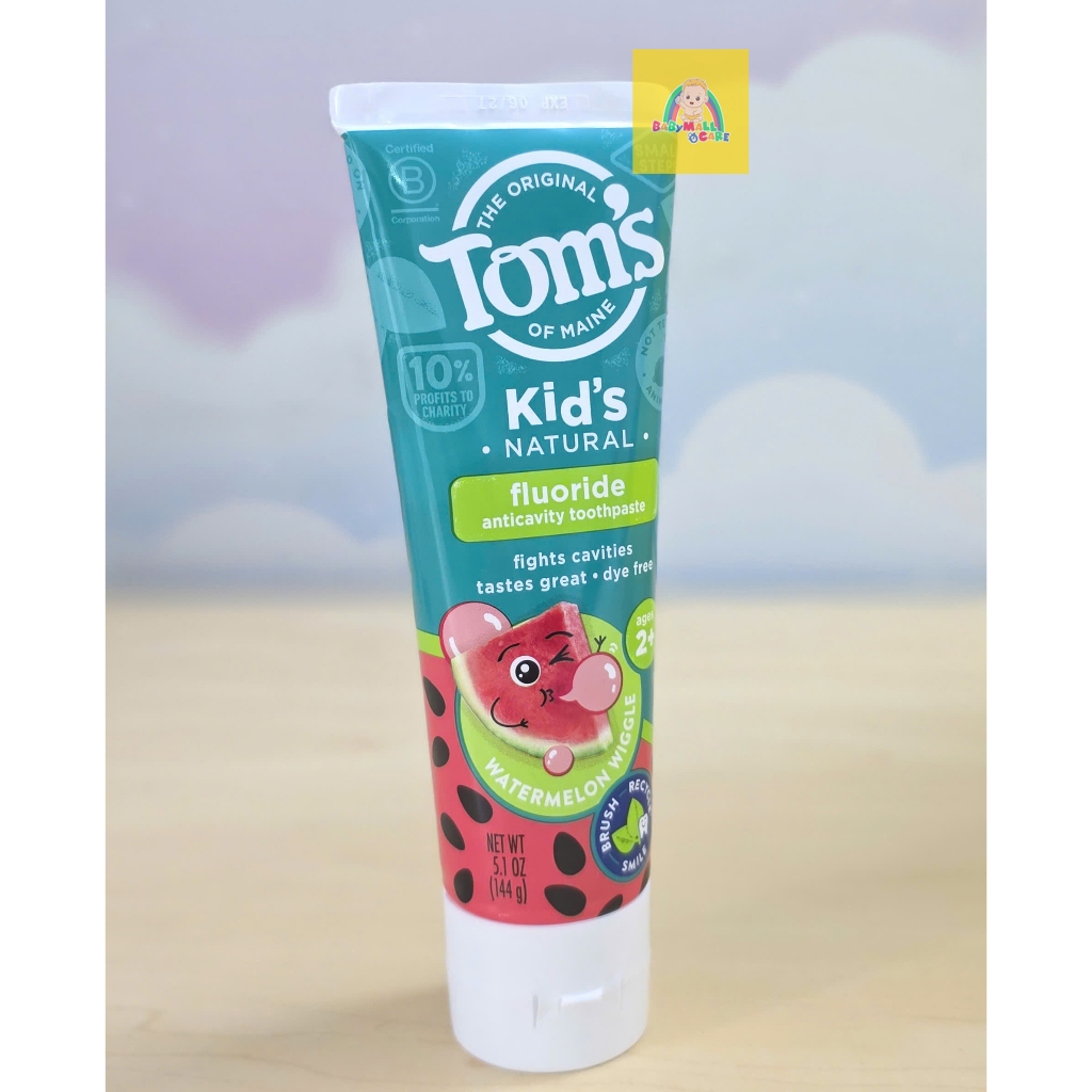 Kem Đánh Răng Tom’s Of Maine Kid’s Natural Fluoride 2+ Babymall & Care 144g Dưa Hấu/Xoài