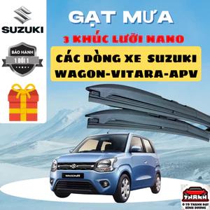 Gạt Mưa Ô Tô SUZUKI WAGON, CAIZ, ERTIGA, BLIND VAN, GRAND VITARA, Loại Silicon Lưỡi nano Gạt Sạch Êm