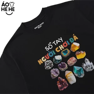 Áo Thun In Chữ Hài Hước Sổ Tay Người Choi Đá Câu Nói Text Hài Form Rộng Cotton In Theo Yêu Cầu
