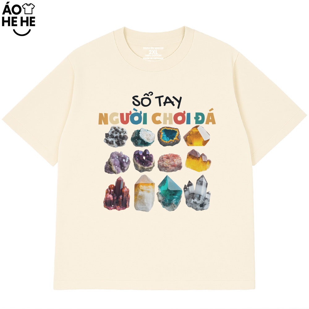 Áo Thun In Chữ Hài Hước Sổ Tay Người Choi Đá Câu Nói Text Hài Form Rộng Cotton In Theo Yêu Cầu
