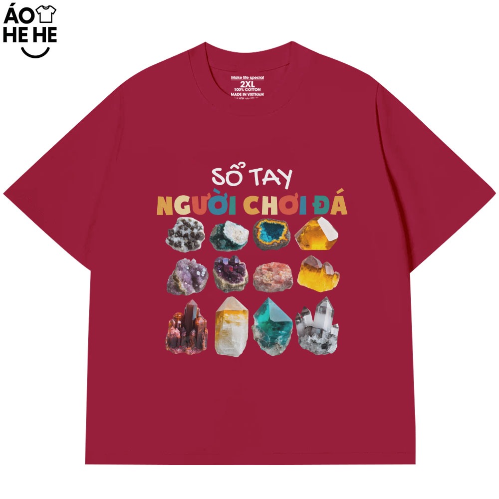 Áo Thun In Chữ Hài Hước Sổ Tay Người Choi Đá Câu Nói Text Hài Form Rộng Cotton In Theo Yêu Cầu