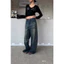 Quần jeans suông đính đá bên