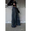 Quần jeans suông đính đá bên