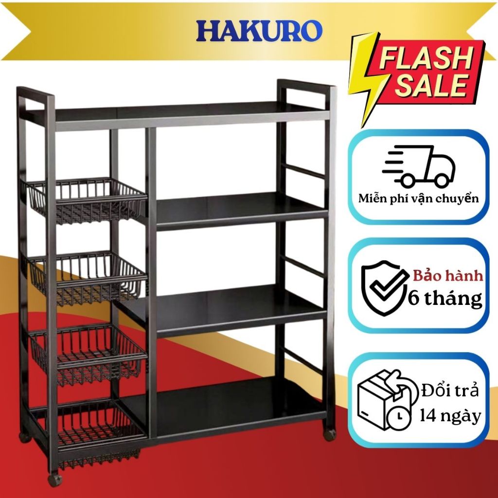 Kệ nhà bếp Đa Năng Kệ Lò Vi Sóng Cao Cấp chất liệu thép sơn tĩnh điện có bánh xe di chuyển tiện lợi