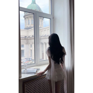 Áo voan tay phồng form croptop nút cài dáng corset phong cách sang chảnh