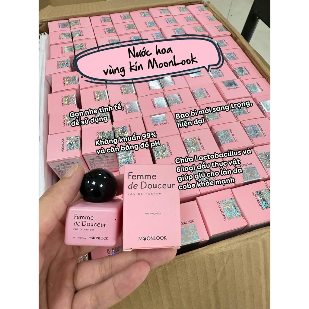 <Mẫu Mới 2026> Nước hoa vùng kín Moonlook 5ml Hàn Quốc hương thơm quyến rũ tinh tế cho nàng