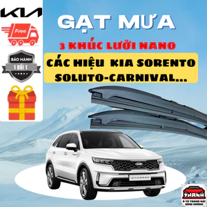 Gạt Mưa Ô Tô KIA SORENTO, EV6, SEDONA, SPORTAGE, PORTER, K3, K5, SONET Lưỡi Silicon Gạt Sạch Êm 3K