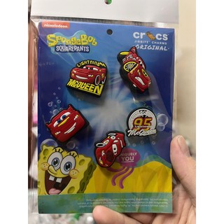 Set Charm Xe Đua McQueen Siêu Ngầu- Charm gắn dép dễ thương 5 Món