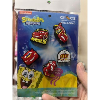 Set Charm Xe Đua McQueen Siêu Ngầu- Charm gắn dép dễ thương 5 Món