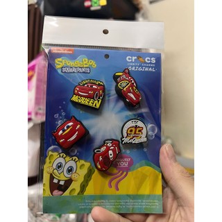Set Charm Xe Đua McQueen Siêu Ngầu- Charm gắn dép dễ thương 5 Món