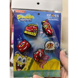 Set Charm Xe Đua McQueen Siêu Ngầu- Charm gắn dép dễ thương 5 Món